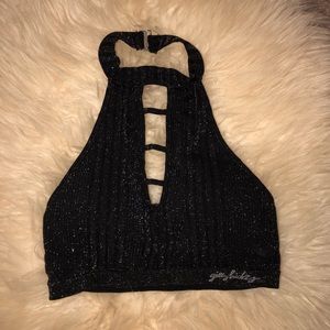 Hollister(Gilly Hicks)halter top sparkly bralette